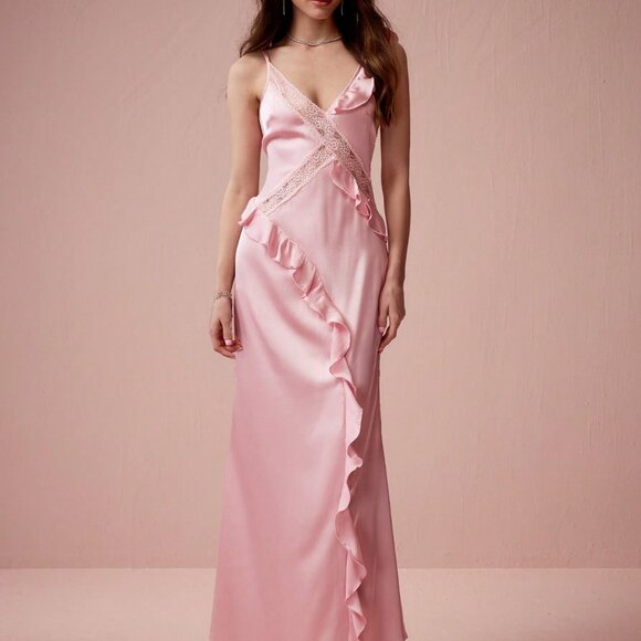 Pink Elegant Women's Romantic Sleeveless Mini Dress - Picture 4 of 7